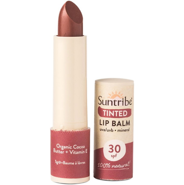 2026 Suntribe Organic Mineral Tinted Lip Balm SPF 30 STLBZT